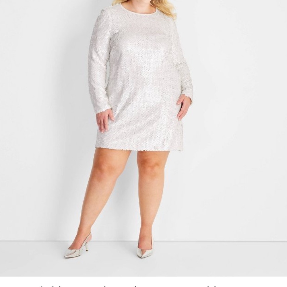Women’s long sleeve sequin mini dress XXL